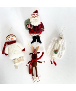 2002 Hallmark Crown Santa & His Sweetest Friends Keepsake Ornaments Set of 4 - £12.57 GBP