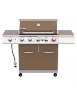 Royal Gourmet 5 Burner Propane Gas Gril in Coffee BBQ Cabinet Sear Side ... - $303.25