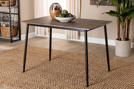Hammond Industrial Rustic Brown Wood and Metal Dining Table - $134.00