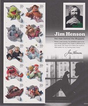 Jim Henson and the Muppets, Full Sheet of 11 x 37-Cent Postage Stamps, USA 2005, - £12.48 GBP