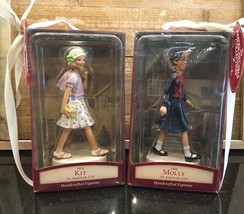 The American Girls Hallmark Kit 1934 &amp; Molly 1944 Handcrafted 5&quot; Figurines IOB - £19.56 GBP