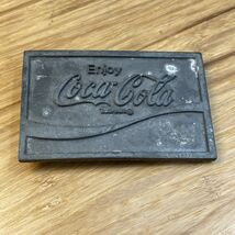 Vintage Enjoy Coca-Cola Soda Belt Buckle Advertising KG JD - $19.80
