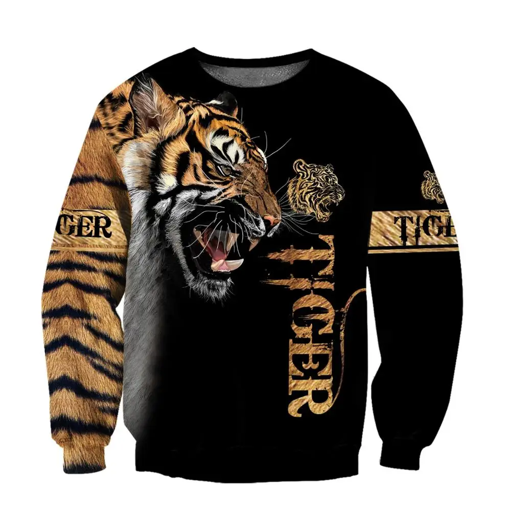  Fashion Autumn Hoodies Prem Tiger Skin 3D Printed Mens Sweatshirt Unisex Zip Pu - £83.53 GBP