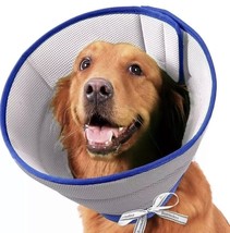 Boomaker Extra Soft Dog Cone After Surgery Blue Size Medium - Elizabethan Collar - $17.74