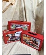 Set lot 3 Matchbox 50 / 24 car carry case storage red Tara vtg for hot w... - £34.54 GBP