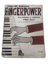 Vintage Fingerpower Piano Organ Music John Schaum Prep Book 1970 Finger Exercise - £8.92 GBP