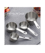  Stainless Steel Measuring Cups Set   4 Piece Metal Cups for Dry Goods K... - $23.05 CAD