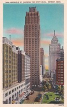 Detroit Michigan MI Griswold St. Stott Bldg Postcard C50 - $2.99