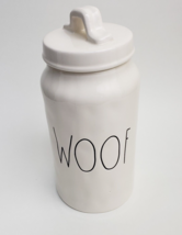 WOOF Rae Dunn Dog Treat Canister Jar Pottery Artisan Collection Magenta with Lid - £31.16 GBP