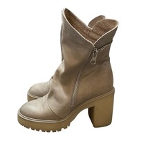 Free People Jack Zip Boot Block Heel Leather Ankle Boots Size 6 - $74.25