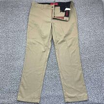 Dickies Flex Pants Men 38x32 Beige Khakis Straight Leg Pockets Adult Out... - €15,40 EUR