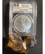 2024 Mexico 1oz Silver Libertad PCGS MS70 - And 2 Pieces Of Genuine Balt... - $148.50