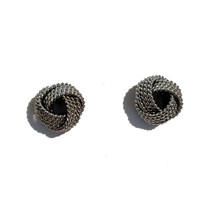 Silver Tone Knot Stud Earrings - $4.95