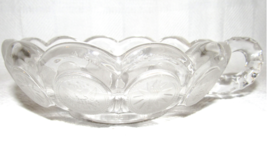Fostoria Clear Crystal Frosted Coin Handled Candy Dish/Trinket Dish - Vintage - £11.98 GBP