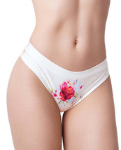 Mememe Flower Power Rose Printed Thong - $17.69