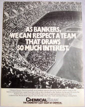 1983 Chemical Bank Ad with Yankee Stadium As Bankers, We Can Respect A Team - £6.35 GBP