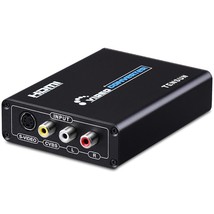 3Rca Av Cvbs Composite &amp; S-Video R/L Audio To Hdmi Converter Adapter S... - £54.50 GBP