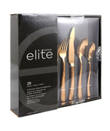 Gibson Elite Stonehenge 20 Piece Flatware Set in Rose Gold - $2,199.67 MXN