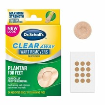 Dr. Scholl’s Clear Away Wart Remover for Plantar Warts (24ct), Maximum S... - $29.69
