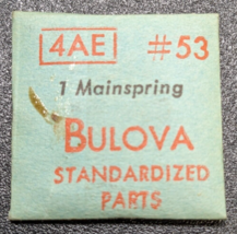 NOS NEW Genuine Bulova Cal. 4AE - Watch Mainspring - Part# 53 - $9.89