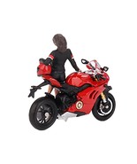 Ducati Panigale V4 S Motorcycle Red with Ducati Girl Figure Limited Edit... - $71.11 CAD