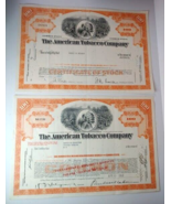 The American Tobacco Company 2 Stock Notes Orange 1962 &amp; 1967 - £9.28 GBP