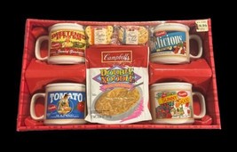 RARE Campbell&#39;s Soup Gift Set With 4 Mugs 2005 Advertising Collectable  ... - $60.78