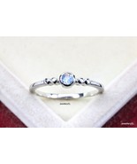 Rainbow Moonstone Minimalist Ring, Natural Moonstone Promise Ring, Minim... - £25.35 GBP