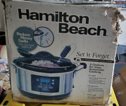 Hamilton Beach Crock Pot Set It And Forget It Clip Tight Gasket Lid Pot ... - £92.60 GBP