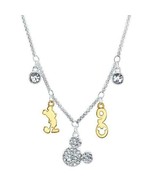 DISNEY MICKEY MOUSE 90 YEARS ANNIVERSARY CHARMS NECKLACE**RARE/NEW!**2 L... - £39.32 GBP