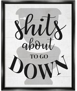 Stupell Industries About To Go Down Funny Bathroom Family Home Word Design, - $142.49 CAD