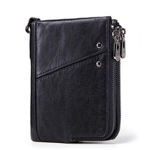 Women&#39;s Wallet Cowhide Leather Short Purses Female Small Mini Wallet Woman Coin  - £21.86 GBP