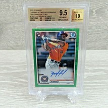 Yordan Alvarez 2020 Bowman Chrome Green Refractor RC BGS 9.5 Auto 10 QUAD 9.5&#39;s - £707.12 GBP