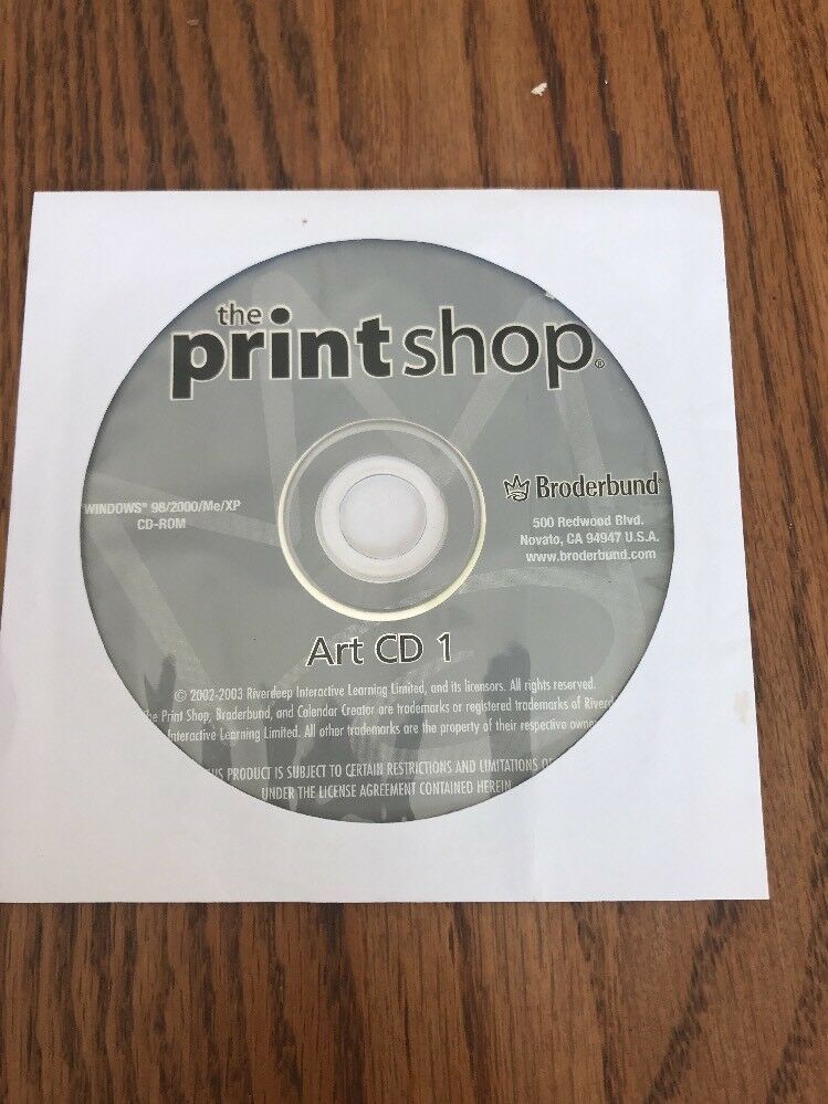 The Print Shop Art CD 1 Broderbund Ships N 24h - $29.58