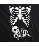 Crazy Dog XL Maternity Skeleton Baby Monster Pumpkin Black T Shirt pregnacy - $186.59 MXN