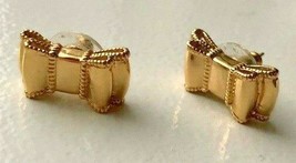 NEW Kate Spade All Wrapped Up Gold Plated Double Bow Pierced Stud Earrings - $39.59