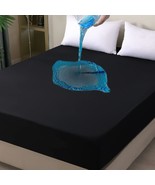Waterproof Mattress Protector King Size, Fitted Sheet Style, Black, 76&#39;&#39;... - $755.08 MXN