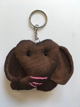 KEY RING - ELEPHANT (BROWN AND PINK) - £1.29 GBP