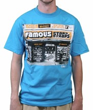 Famous Stars &amp; Straps Mens Bodega Corner Grocery Store Turquoise T-Shirt - £25.10 GBP