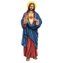 Sacred Heart Of Jesus  3' Wall Plaque, New - $1,467.34 MXN