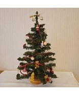 Vintage Lefton Christmas Tree Decorated Tabletop Artificial Spruce Holid... - $63.34