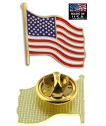 USA Made LAPEL SHIRT HAT DRESS CAP COAT PIN AMERICAN US FLAG Patriotic A... - $5.99