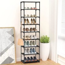 The Mboss 9 Tier Tall Narrow Shoe Rack For Entryway, 18-20 Pair, And Cloakroom. - £38.30 GBP