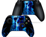 For Xbox One Series X Controller (1) Vinyl Skin Wrap Decal Blue Flames S... - $7.99