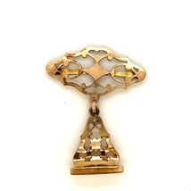 Antique Gold Filled Victorian Intricate Ornate Dangle Seal Fob Pocket Pendant - £46.44 GBP