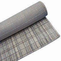 4x6ft Living Room Handmade Handloom Rug Grid Pattern Pewter Color Rug 100% Wool - £287.76 GBP