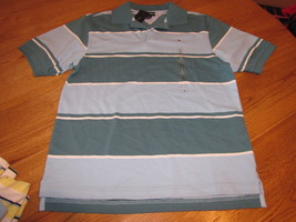 Boy&#39;s youth Tommy Hilfiger Polo shirt stripe XL 20 NEW T881140 Britt Blu... - £11.81 GBP