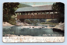 Artists Bridge Covered Bridge Bethel Maine ME UDB Postcard M15 - £2.18 GBP