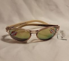 Pirahna Premium All Natural Bamboo Temple Womens Sunglasses Mirrored 60130 - £10.65 GBP