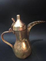 Antique Handmade Islamic middle east Izzat Salhanie Dallah Brass Coffee Pot - $120.00